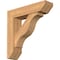 Ekena Millwork Funston Slat Smooth Bracket w/ Offset Brace, Western Red Cedar, 7 1/2"W x 30"D x 30"H BKT0806X30X30FST06SWR - alternate 1